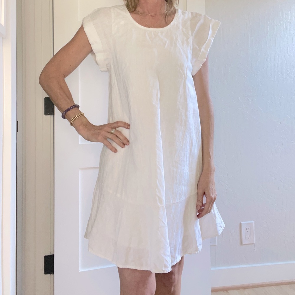 Joie White Carlen Linen Dress